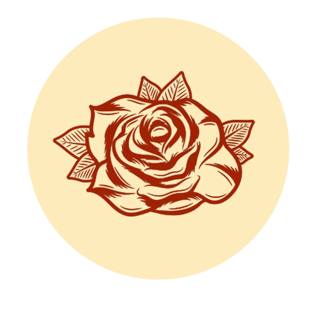 Bridal flower tattoo icon