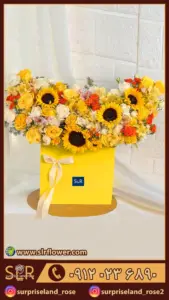 باکس گل آفتابگردان sunflower box