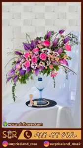 باکس گل شیشه ای آنتوریوم Anthurium glass flower box