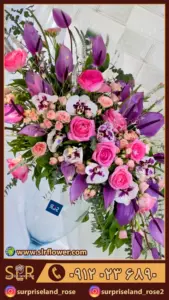 باکس گل شیشه ای آنتوریوم Anthurium glass flower box 3