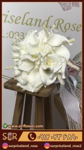 دسته 2 گل طبیعی شیپوری natural trumpet bouquet2 3