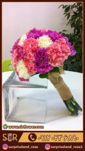 دسته گل طبیعی میخک natural bouquet of carnations