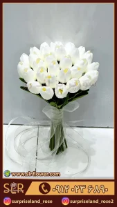 دسته گل مصنوعی لاله 4artificial bouquet of tulips