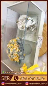 cake and Daffodil flower box کیک و باکس گل نرگس5