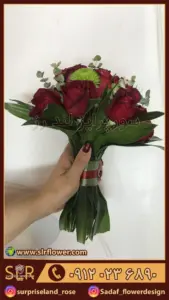 bridal red rose bouquet دسته گل عروس رز قرمز3