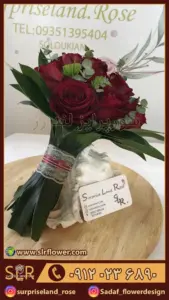 bridal red rose bouquet دسته گل عروس رز قرمز3