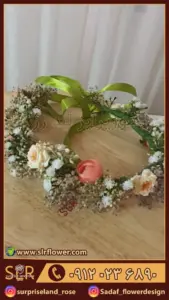 wedding bridal Rose flower crown 2- تل گل رز عروس23