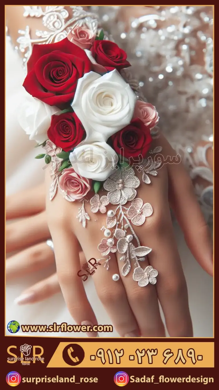 wedding bridal flower tattoo 3sd تاتوی گل عروس