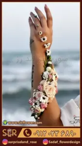 wedding bridal flower tattoo df 3 تاتوی گل عروس