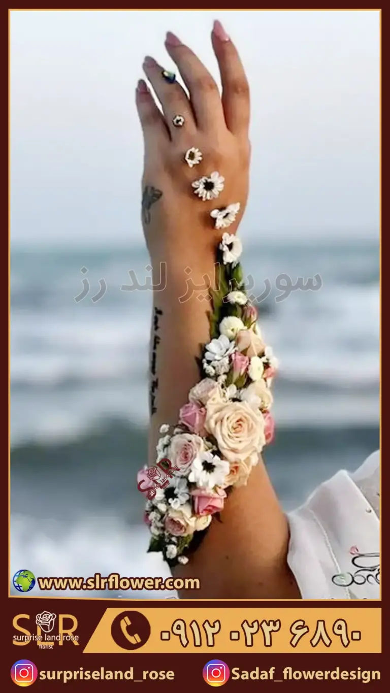wedding bridal flower tattoo df 3 تاتوی گل عروس