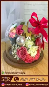 باکس گل حباب شیشه ای