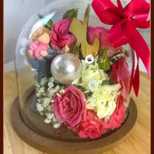 باکس گل حباب شیشه ای