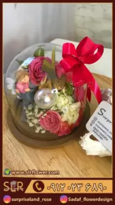 باکس گل حباب شیشه ای