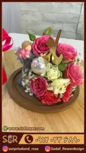 باکس گل حباب شیشه ای