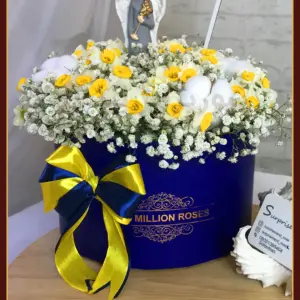 باکس گل نرگس و گل پنبه